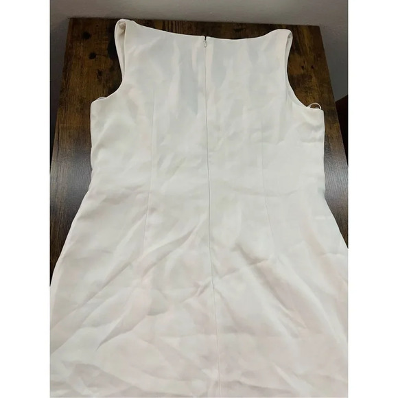 Jenny Packham V-Neck Crepe Column Gown Dress with Slit Size 18R1 - Picture 12 of 12